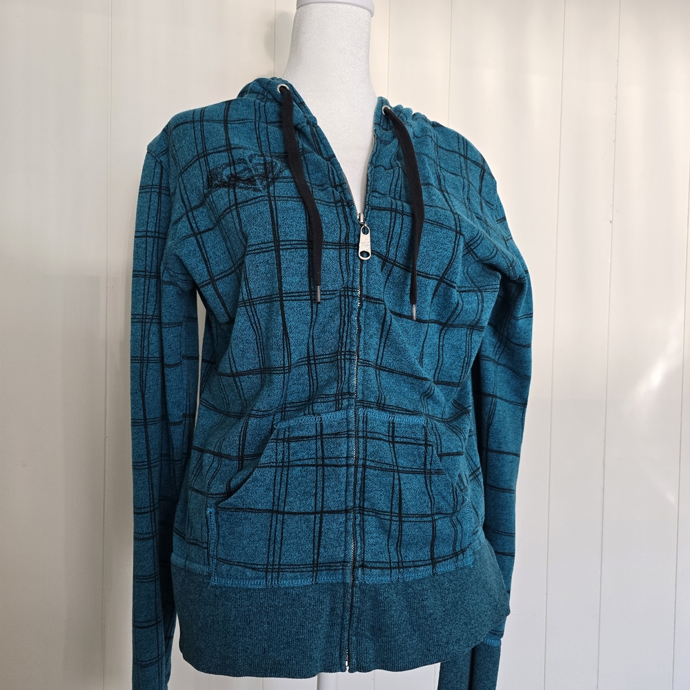 Blue Plaid Women's Hoodie